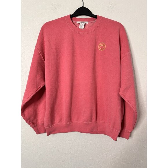 Project Social Women's Pink Graphic Crewneck Sweatshirt Picnic L/ XL Made in USA - Picture 1 of 3